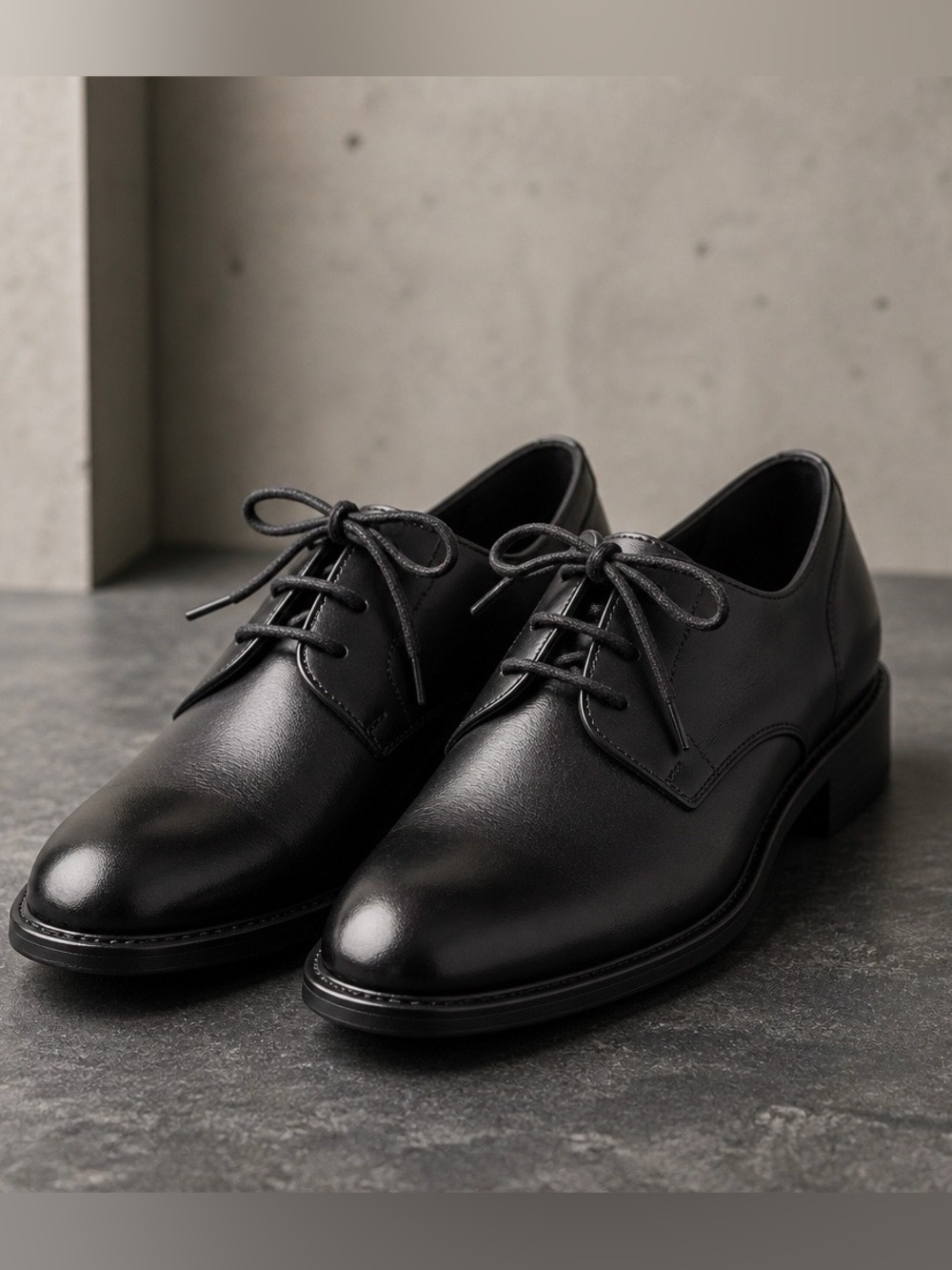 BRAND NEW Express Classic Black Leather Derby Shoes for Men